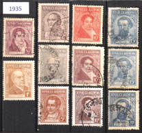 Argentine - 1935 Mariano Morembo - 11 Timbres - Oblitérés