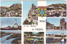 07 - CPSM Dentelée - écusson VIVARAIS + Multivues SAINT PERAY - Saint Péray