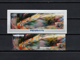 Penrhyn 1986 Space, Halley's Comet Set Of 2 + S/s MNH - Océanie