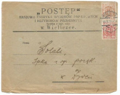 Poland Polska Local Cover Welicka With Coat Of Arms Z.10+ Z.15 - Lettres & Documents