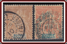 Soudan Français 1894-1900 - N° 11 & 12 (YT) N° 11 & 12 (AM) Oblitérés. - Oblitérés