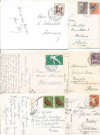 Suisse Small Lot #6 Pcard Used With Pro Patria Juventute Etc 40's To 60's - See Scan - Lettres & Documents