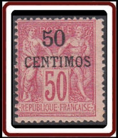 Maroc Bureaux Français 1891-1900 - N° 06 (YT) N° 5 (AM) Type II Neuf *. Adhérences Au Verso. - Neufs