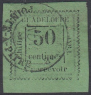 Guadeloupe 1876-1903 - Timbre-taxe N° 12 (YT) N° 12 (AM) Oblitéré. - Timbres-taxe