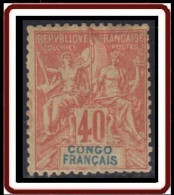 Congo Français 1892-1900 - N° 21 (YT) N° 21 (AM) Neuf *. Rousseur Sur Gomme. - Unused Stamps