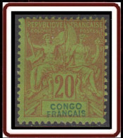 Congo Français 1892-1900 - N° 18 (YT) N° 18 (AM) Neuf *. - Nuevos