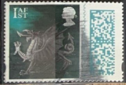 GROSSBRITANNIEN GRANDE BRETAGNE GB 2022 WALES REGIONAL DEFINITIVE BARCODE 1ST CLASS USED - Wales