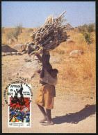 Mk UN Vienna (UNO) Maximum Card 1986 MiNr 55 | "Africa In Crisis" #max-0012 - Maximumkaarten