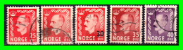 NORUEGA - NORWEY ( EUROPA ) SELLOS DE DIFERENTES VALORES AÑO 1950 - Oblitérés