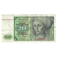 Billet, République Fédérale Allemande, 20 Deutsche Mark, 1980, 1980-01-02 - 20 Deutsche Mark