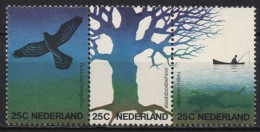 Niederlande 1974 Natur Und Umwelt Habicht Fischer Frosch 1023/25 ZD Postfrisch - Unused Stamps