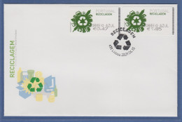 Portugal 2009 ATM Recycling Mi.-Nr. 66.1 Z2 Satz 2 Werte Auf FDC - Timbres De Distributeurs [ATM]