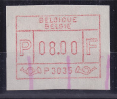 Belgien FRAMA-ATM P3035 Arlon Mit ENDSTREIFEN-Ende Wert 08,00  Bfr. ** - Otros & Sin Clasificación