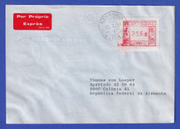 Portugal Frama-ATM Aut.-Nr. 010 R-Brief Mit ATM 214,0  Automaten-Ersttag 15.7.87 - Automatenmarken [ATM]