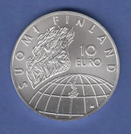 Finnland 2002 Silbermünze 10 Euro 50 Jahre Olympische Spiele Helsinki , Stg - Finnland