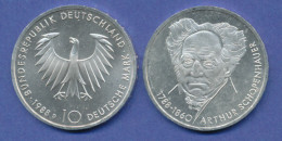 Bundesrepublik 10DM Silber-Gedenkmünze 1988, Arthur Schopenhauer - 10 Mark