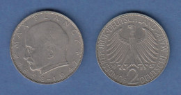 Bundesrepublik Kursmünze 2 Mark Max Planck 1967 F - Autres & Non Classés