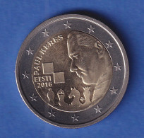 Estland 2016 2-Euro-Sondermünze Paul Keres Bankfr. Unzirk.  - Estonia