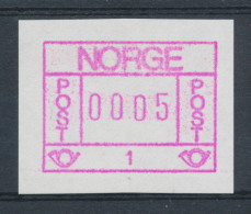 Norwegen Frama-ATM 1978, Aut.-Nr. 1 Besseres X-Papier, Wertstufe 0005 **  - Machine Labels [ATM]