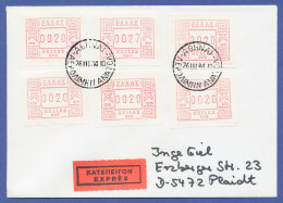 Griechenland Frama-ATM 1984, FDC Mit 6 ATM Aut.-Nr. 002,003,006,007,008 Und 009 - Automatenmarken [ATM]