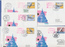 Norwegen Frama-ATM 1978, 5 Briefe Von Der NORWEX80 Mit Allen Aut.-Nr. 1-5 (1) - Machine Labels [ATM]
