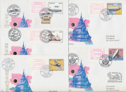 Norwegen Frama-ATM 1978, 5 Briefe Von Der NORWEX80 Mit Allen Aut.-Nr. 1-5 (2) - Timbres De Distributeurs [ATM]