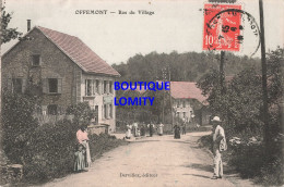 90 Offemont Bas Du Village CPA Animation Carte Couleur - Offemont