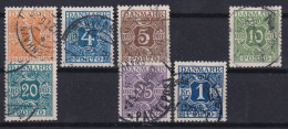 DENMARK 1921 - Canceled - Mi 9, 10, 11, 13, 14, 16, 17 - Postage Due - Strafport