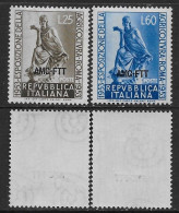 Italia Italy 1953 Trieste A Agricoltura 2val Sa N.182-183 Completa Nuova MNH/MH **/* - Ungebraucht