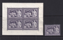 Hungary 1949 Mini Sheet Day Of Stamp MNH  16059 - Unused Stamps