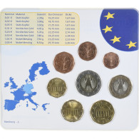 Allemagne, Coffret 1c. à 2€, 2004, Hambourg, UNC, FDC, Bimétallique - Germania