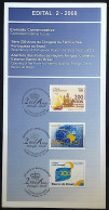 Brochure Brazil Edital 2008 02 Portugal Ship Ports Banco Do Brasil Without Stamp - Lettres & Documents