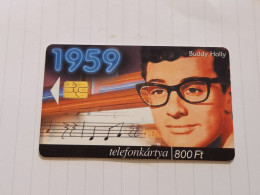 HUNGARY-(HU-P-1999-42)-Buddy Holly-(1959)-(222)-(800Ft)(298037C49)(tirage-100.000)-used,card+1card Prepiad Free - Hongrie