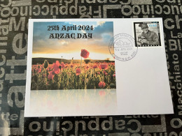 16-4-2024 (4 X 22) Australia ANZAC 2024 - New Stamp Issued 16-4-2024 (on Cover) - Storia Postale