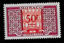MONACO Timbre Taxe  50f - Strafport
