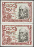 1 Peseta. 22 De Julio De 1953. Pareja Correlativa. Serie Z. (Edifil 2017: 465a) - Andere & Zonder Classificatie