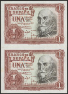 1 Peseta. 22 De Julio De 1953. Pareja Correlativa. Serie Y. (Edifil 2017: 465a) - Andere & Zonder Classificatie