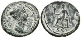 SABINA. As. (Ae. 9,49g/27mm). 128-134 D.C. Roma. Anv: SABINA AVGVSTA HADRIAN AV - Les Antonins (96 à 192)