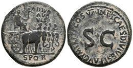 VESPASIANO. Sestercio. (Ae. 23,00g/32mm). 80-81 D.C. Roma. Anv: Vespasiano Sent - La Dinastía Flavia (69 / 96)