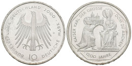 ALEMANIA. 10 Marcos (Ar. 15,47g/33mm). 2000. Karlsruhe G. 1200 Aniversario Cate - Andere & Zonder Classificatie