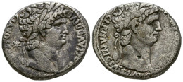 NERON Y DIVO CLAUDIO I. Tetradracma. (Ar. 13,65g/26mm). 63-68 D.C. Antioquía. ( - La Dinastia Giulio-Claudia Dinastia (-27 / 69)