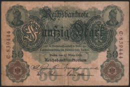 Geldschein Banknote Deutsches Reich Reichsbanknote 50 Mark 25 A C 10.3.1906 II - Autres & Non Classés