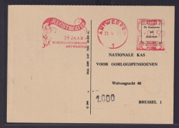 Theater Briefmarken AFS Absenderfreistempel Antwerpen Nach Brüssel Belgien - Other & Unclassified