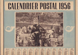 Belgique - Calendrier Postal 1956 Avec Tarifs Et Renseignements Postaux - Posttarieven