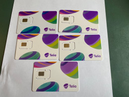 - 1 - Finland GSM Telia 5 Different Cards - Finland