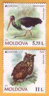 2021 Moldova Moldavie   EUROPA CEPT-2021  Owl, Stork, Fauna, Birds 2v Mint - Hiboux & Chouettes