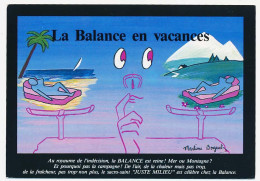 CPSM / CPM 10.5 X 15 Astrologie Signes Du Zodiaque Horoscope La BALANCE En Vacances Matelas Pneumatique Mer Montagne - Astrologie