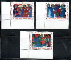 CITTÀ DEL VATICANO VATICAN VATIKAN 2001 NATALE CHRISTMAS NOEL WEIHNACHTEN NAVIDAD NATAL SERIE COMPLETA COMPLETE SET MNH - Ongebruikt