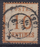 TIMBRE FRANCE ALSACE LORRAINE 10c BISTRE BRUN N° 5 CACHET FRANCAIS DE METZ - Oblitérés