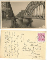 Latvija Riga The Twin Bridges Of Railways - B/w Pcard 14aug1935 X Italy With 1 Stamp - Brücken